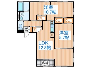 プライム米ヶ袋の物件間取画像